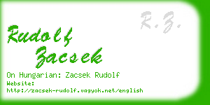 rudolf zacsek business card